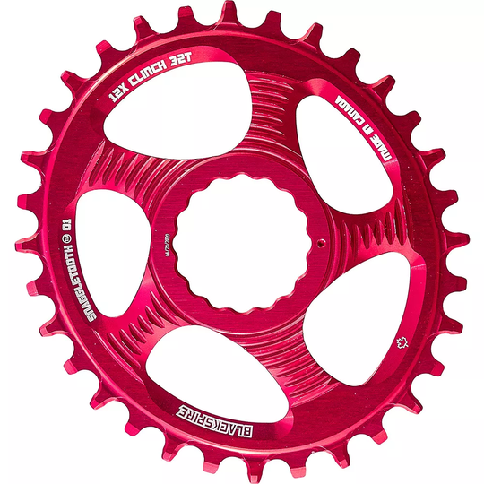 Blackspire Snaggletooth Cinch Shimano Ova Chainring - Direct Mount - Red, Red