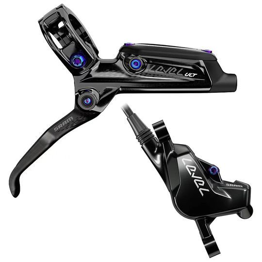 SRAM Level Ultimate Disc Brake - Rear - Black-Rainbow, Black-Rainbow