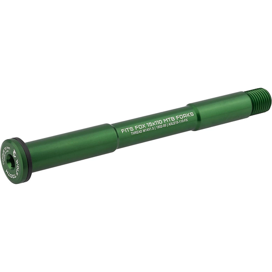 Wolf Tooth Axle for Fox Suspension MTB Fork - 110mm} - Green, Green
