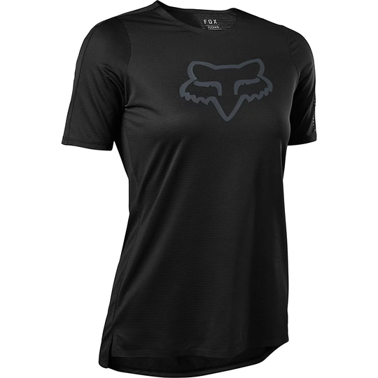 Fox Racing Women's Flexair Pro Short Sleeve Jersey SS22 - XS} - Black, Black