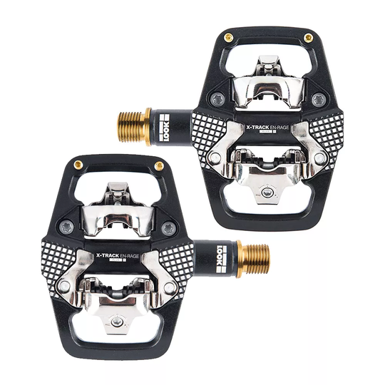 Look X-Track En-Rage Plus Titanium MTB Pedals - Black-Gold, Black-Gold