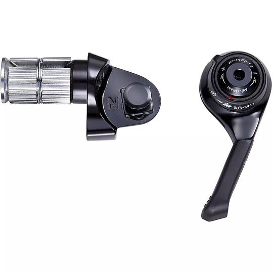 microSHIFT BS-M11 Bar End Shifters - SRAM 11-Speed - Black - Right Side}, Black