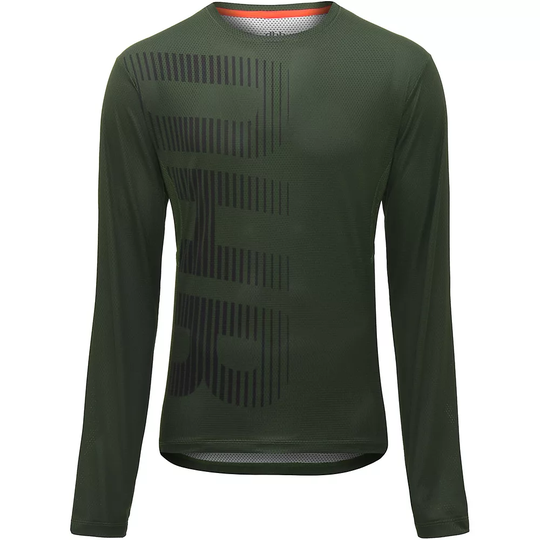 dhb MTB Long Sleeve Trail Jersey - M} - Green, Green