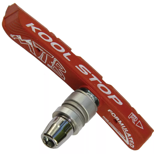 Kool Stop MTB Contoured Pair Of Brake Blocks - Extreme- Wet Weather} - Salmon, Salmon
