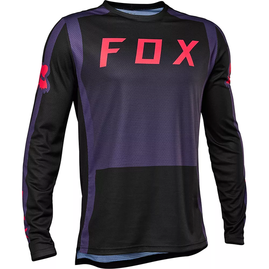 Fox Racing Defend Long Sleeve Jersey (Race) AW22 - XL} - Purple, Purple