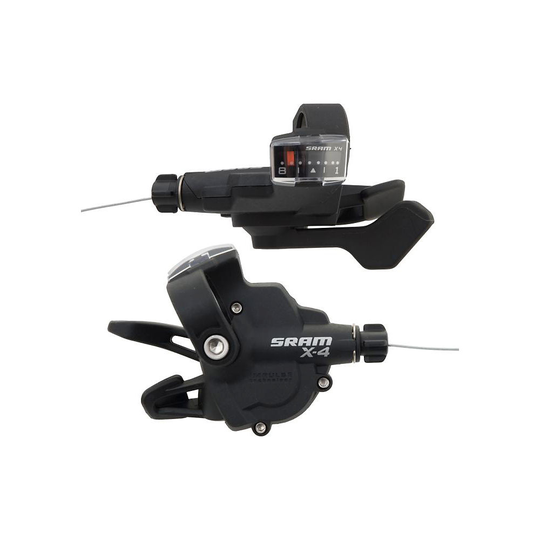 SRAM X4 8 Speed Trigger Shifter Set - Black - Pair}, Black