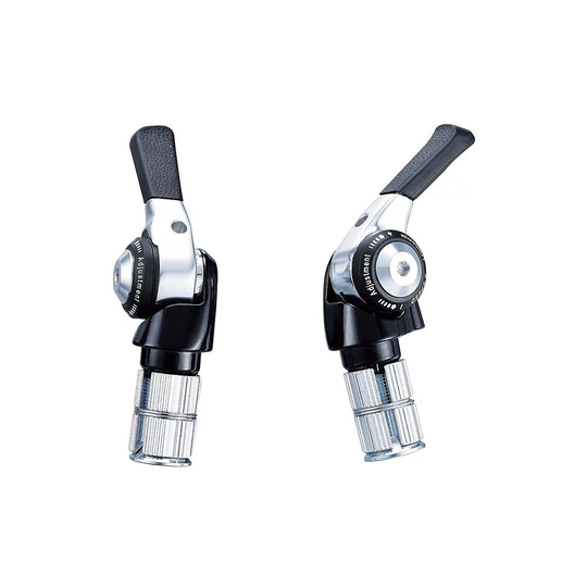 microSHIFT R8 2x8 Speed Bar End Shifters - Black - Pair}, Black