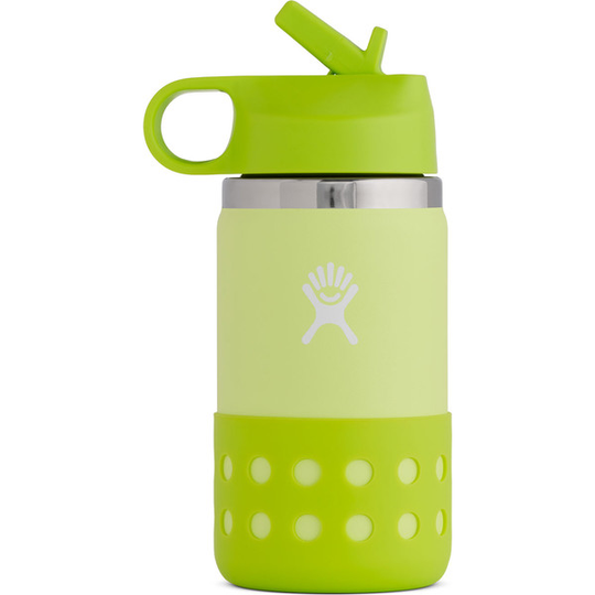 Hydro Flask Kids Wide Mouth Straw Lid 355ml & Boot - Honeydew - OneSize
