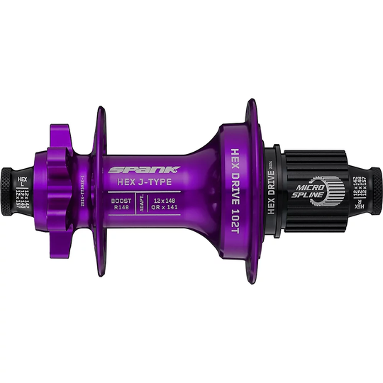 Spank HEX J-TYPE Boost Rear Hub - 32H 148mm - Purple, Purple