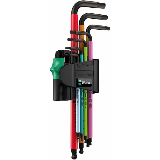 Wera Tools 950-7 Hex-Plus Magnetic L-Key Toolset - 7 Piece} - Multi Coloured, Multi Coloured