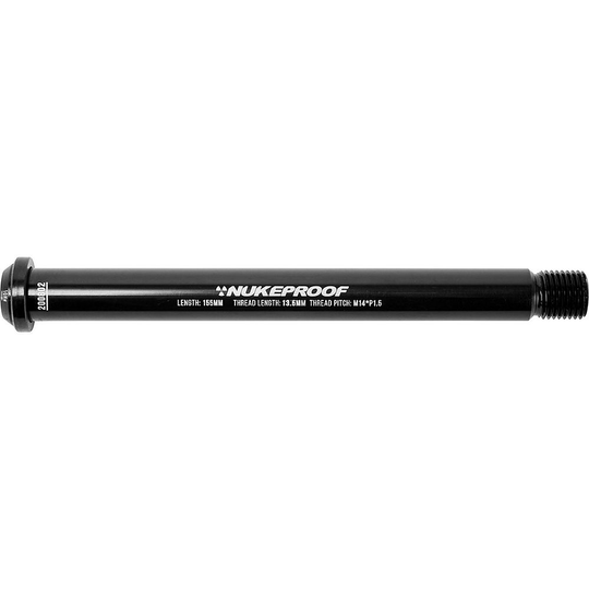 Nukeproof Thru Axle Front 15mm - 158mm x P1.5 x 10mm - Black, Black