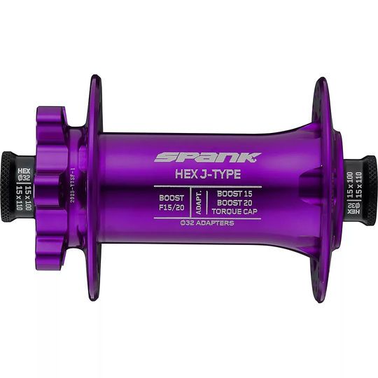 Spank HEX J-TYPE Boost Front Hub - 32H - Purple, Purple