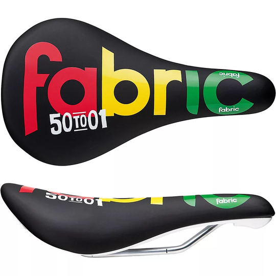 Fabric Magic Elite Team Mountain Bike Saddle - 142mm Wide - Rasta, Rasta