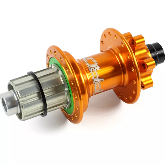 Hope Pro 4 Boost MTB Rear Hub - 32h - 148mm x 12mm Axle - Orange, Orange