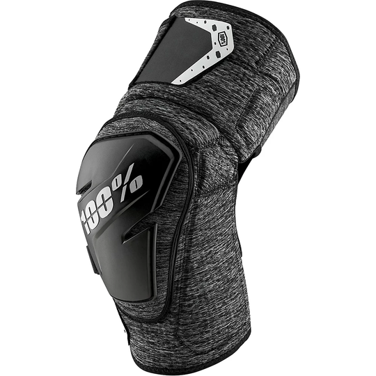 100% Fortis Knee Guards SS22 - S/M} - Charcoal Heather, Charcoal Heather