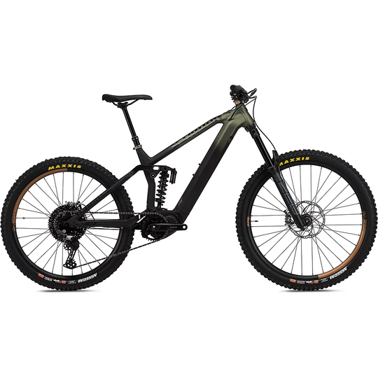NS Bikes E-Fine 1 Suspension E-Bike 2022 - Black-Green, Black-Green