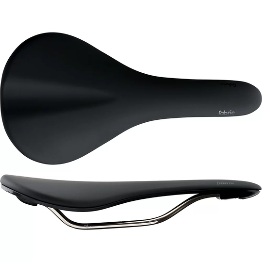 Fabric Scoop Flat Race Bike Saddle - 142mm Wide - Black Black, Black Black