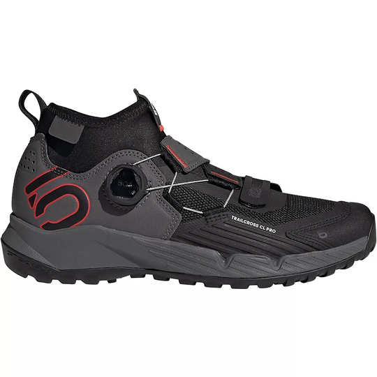Five Ten Women's Trailcross Pro Clip In MTB Shoes AW22 - UK 5} - grey five-core black-red, grey five-core black-red