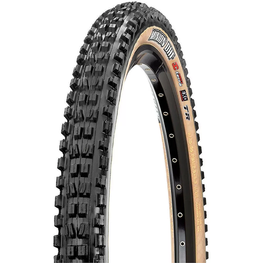 Maxxis Minion DHF Folding Tan Tyre - 3C-EXO-TR - Front Specific - Black - Skinwall, Black - Skinwall