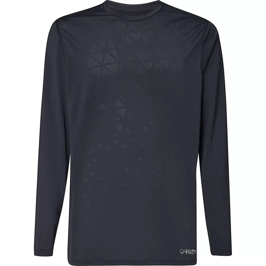 Oakley Reduct Berm LS MTB Jersey - M} - Blackout, Blackout
