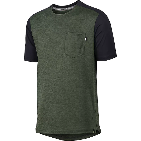 IXS Flow X Short Sleeve MTB Jersey 2022 - XXL} - Olive Black, Olive Black