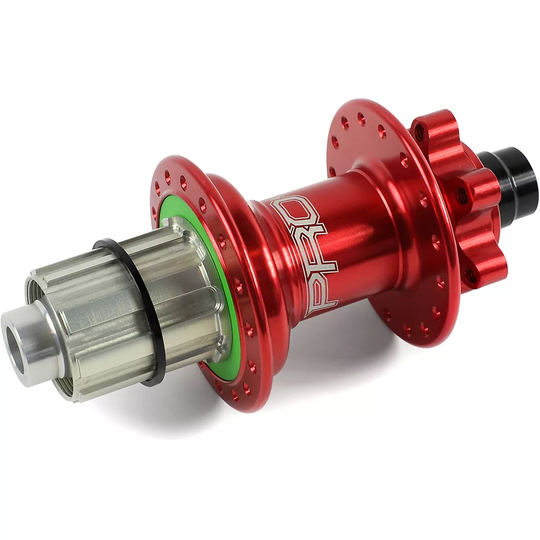 Hope Pro 4 Mountain Bike Rear Hub - 32h - 142mm x 12mm Axle - Red, Red