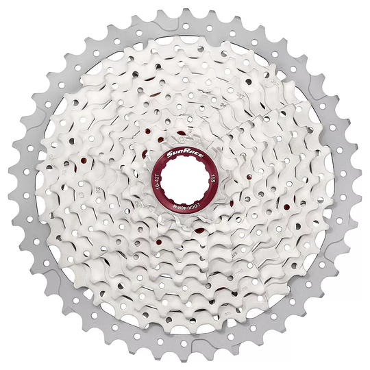 SunRace MX8 11 Speed Shimano - SRAM MTB Cassette - Silver - 11-42t}, Silver