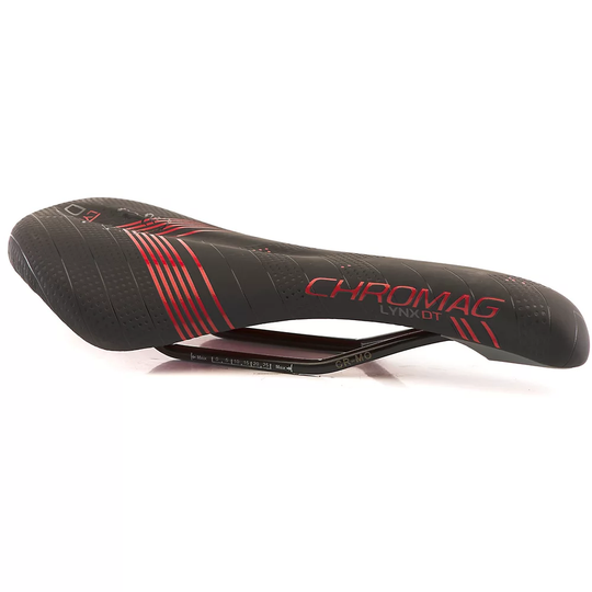Chromag Lynx DT MTB Saddle - 135mm Wide - Black - Red, Black - Red