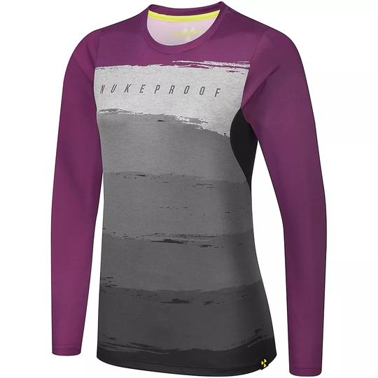 Nukeproof Blackline Women's Long Sleeve Jersey - UK 14} - Purple, Purple