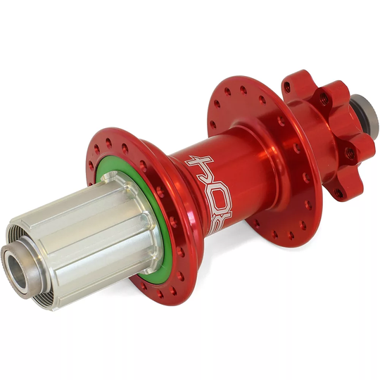 Hope Pro 4 MTB Rear Hub Axle (12x150mm) - 32h - 150mm x 12mm Axle - Red, Red