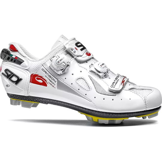 Sidi Dragon 4 SRS Carbon MTB Shoes (Mega Fit) - EU 48} - White - White, White - White