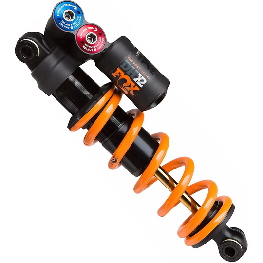 Fox Suspension DHX2 Factory SLS V10.7 Coil Rear Shock 2020 - 250mm x 75mm - Black - Orange, Black - Orange