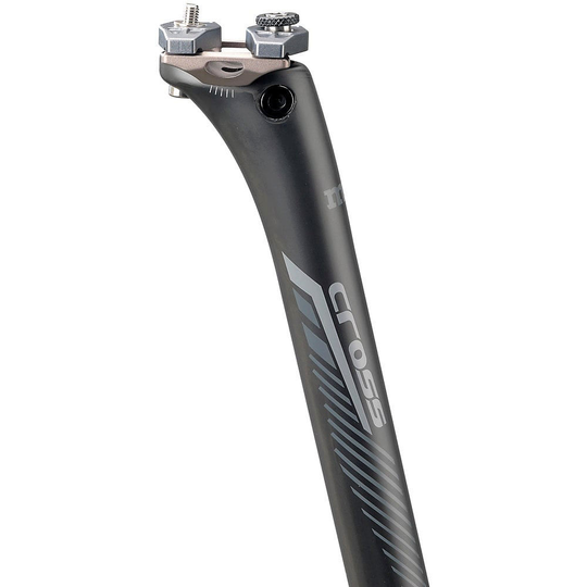 Deda Elementi Mud Cross Setback MTB Seatpost - 12mm Setback - Black - Orange Graphic, Black - Orange Graphic