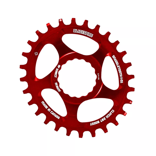 Blackspire Snaggletooth Cinch Offset Oval Chainring - Direct Mount - Red, Red