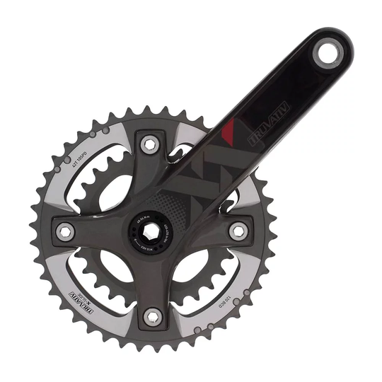 Truvativ Truvativ XX 10 Sp BSA Carbon Crankset - Black-Grey - 42.28t}, Black-Grey