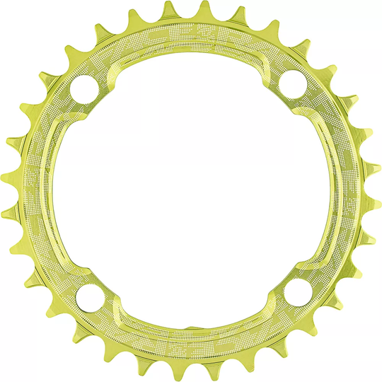 Race Face Narrow Wide MTB Single Chainring - 4-Bolt - Green, Green