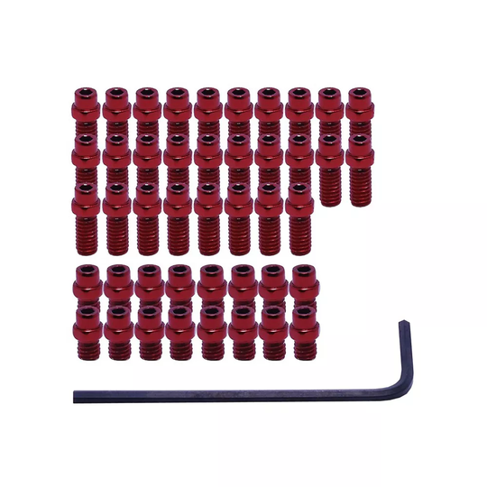 DMR Flip Pin Set for Vault Flat MTB Pedals - 44 Pack} - Red, Red