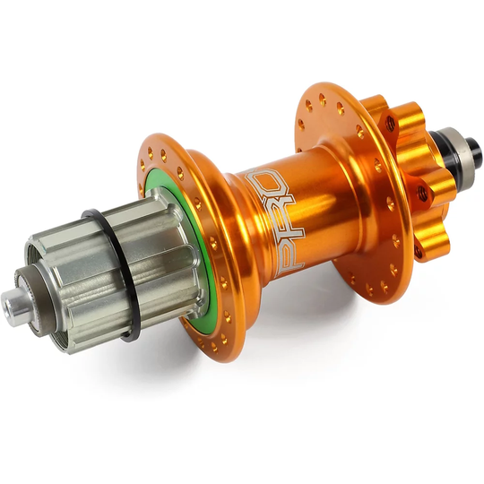 Hope Pro 4 MTB Quick Release Rear Hub - 32h - 135mm x QR Axle - Orange, Orange