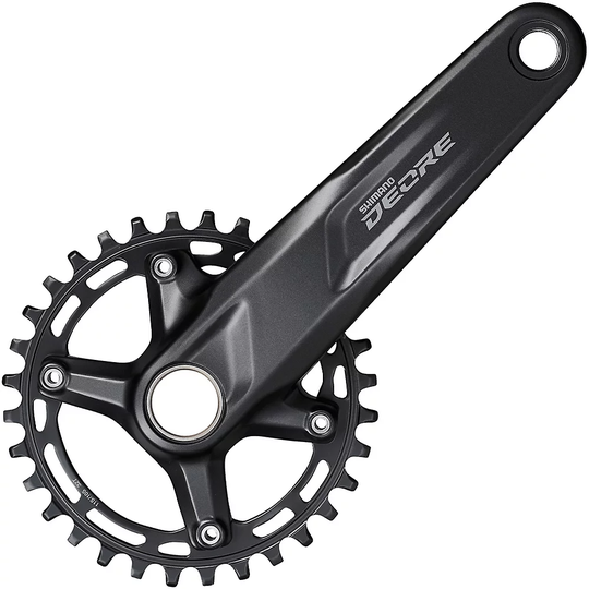 Shimano M5100 Deore 10-11 Speed Single Chainset - Black - 30t}, Black