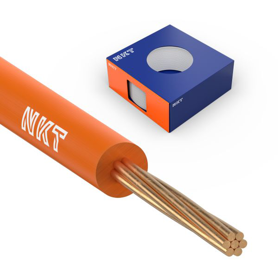 NKT FQ XTRA Asennuskaapeli 450/750V, 1,5 mm², 100 m rengas Oranssi