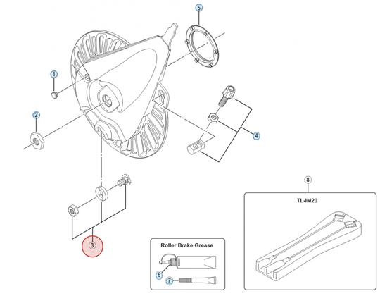 Shimano pysäytysmutteri jarru etu