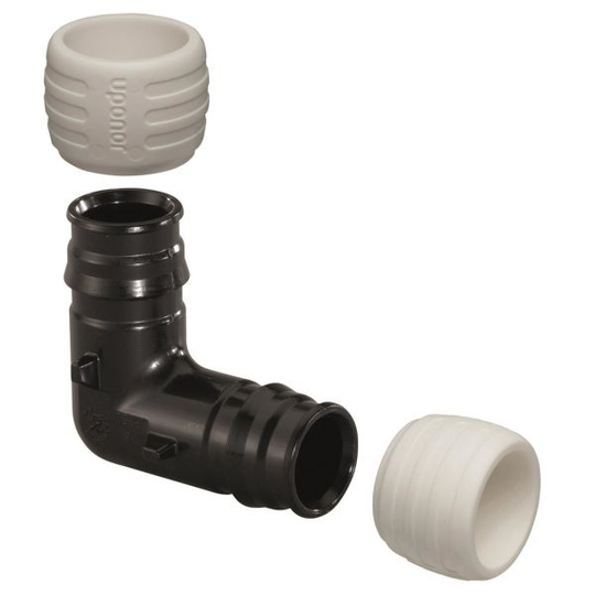 Uponor 1880250 Kulma-adapteri 90°, sis. liitäntärenkaat 16 x 16 mm