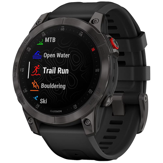 Garmin epix Titanium GPS Watch SS22 - Black Carbon Grey, Black Carbon Grey