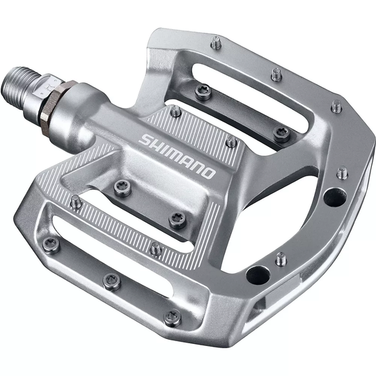 Shimano GR500 Flat MTB Pedals - Silver, Silver