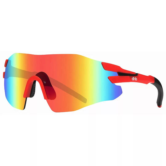 dhb Upsilon Frameless Sunglasses - Red-Black, Red-Black