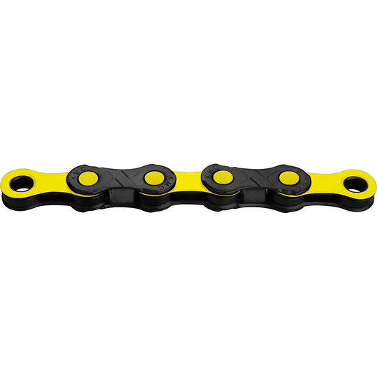 KMC DLC12 12 Speed Bike Chain - Black-Yellow, Black-Yellow