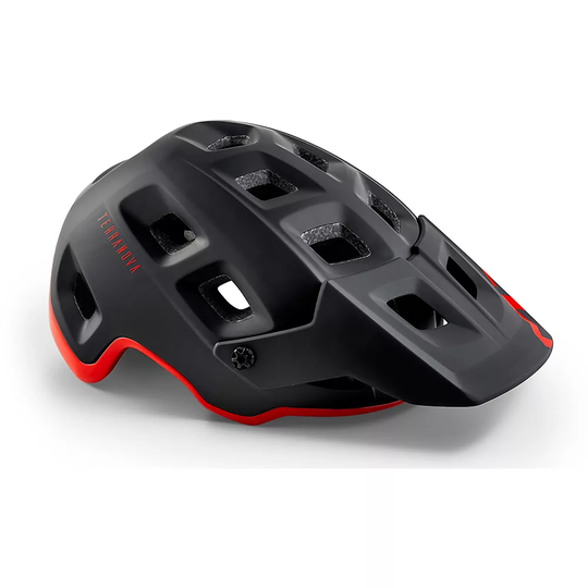 MET Terranova MTB Helmet 2020 - L} - BLACK-RED, BLACK-RED