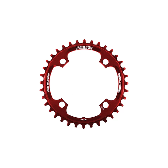 Blackspire Snaggletooth Shimano MTB Chain Ring - 4-Bolt - Red, Red