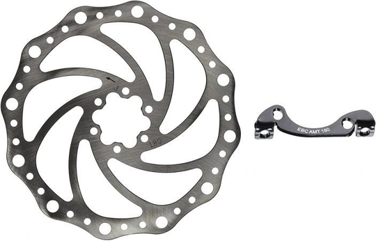 EBC MTB 180mm Jarrulevy + adapteri