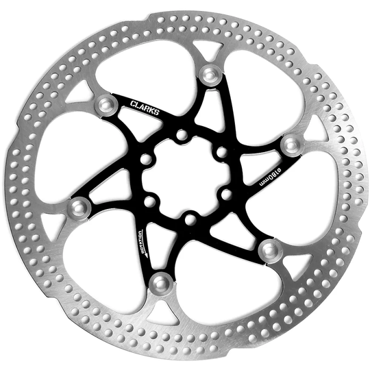 Clarks CFR-10FA Floating Disc Brake Rotor - Black - 180mm}, Black